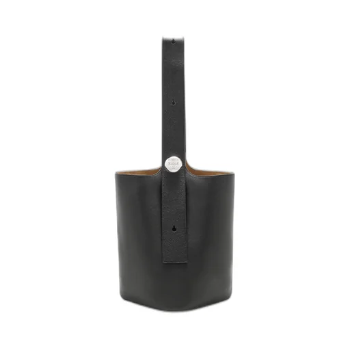 Large Pebble Bucket In Supple Grained Calfskin