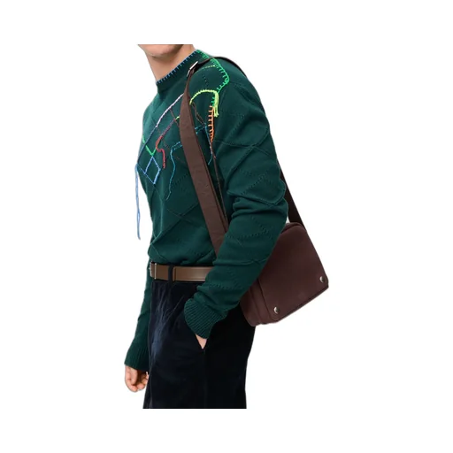 Medium Pebble Messenger Bag In Grained Nubuck