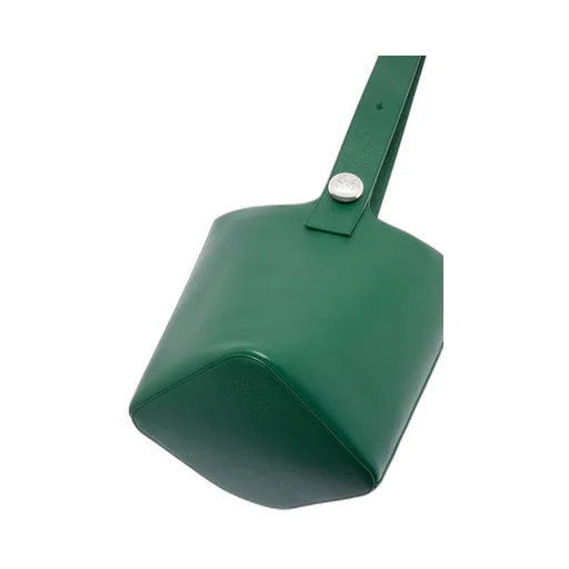 Large Pebble Bucket In Supple Grained Calfskin