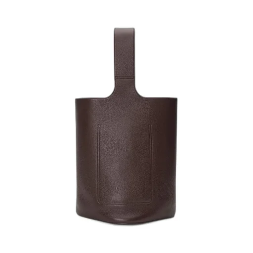 Large Pebble Bucket In Supple Grained Calfskin