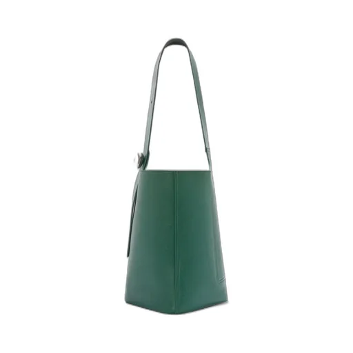 Large Pebble Bucket In Supple Grained Calfskin