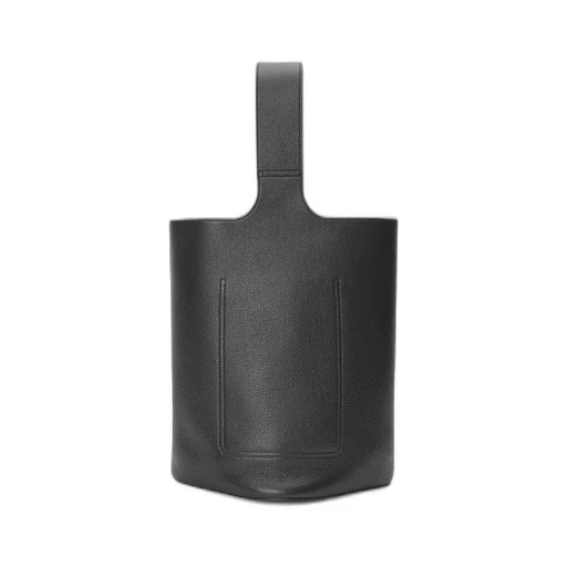 Large Pebble Bucket In Supple Grained Calfskin