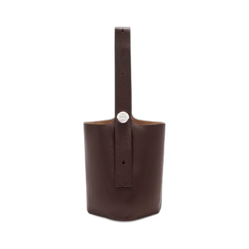 Large Pebble Bucket In Supple Grained Calfskin