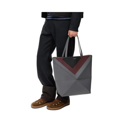 Xl Puzzle Fold Tote In Nappa Calfskin