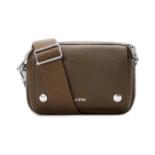 Small Pebble Messenger Bag In Supple Grained Calfskin