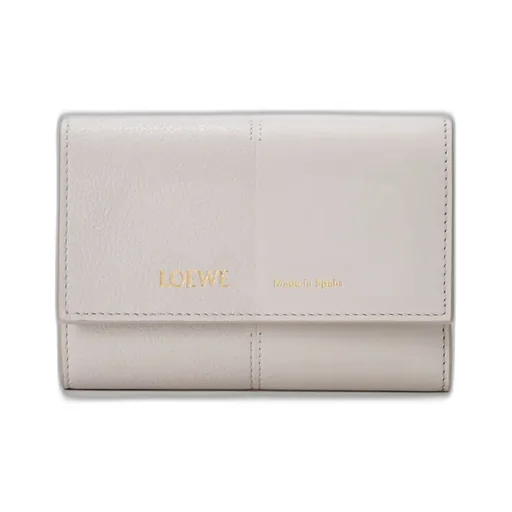 Small Vertical Wallet In Smooth And Grained Calfskin