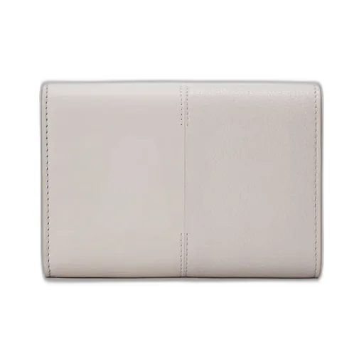 Small Vertical Wallet In Smooth And Grained Calfskin
