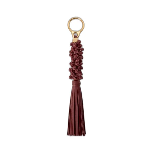 Braided Knot Charm In Calfskin