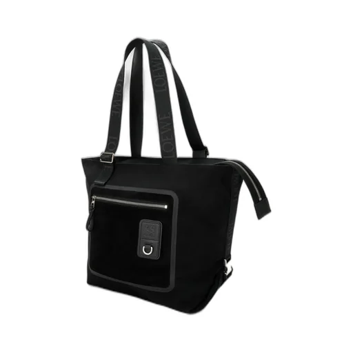 Flex Zipped Tote In Canvas And Suede