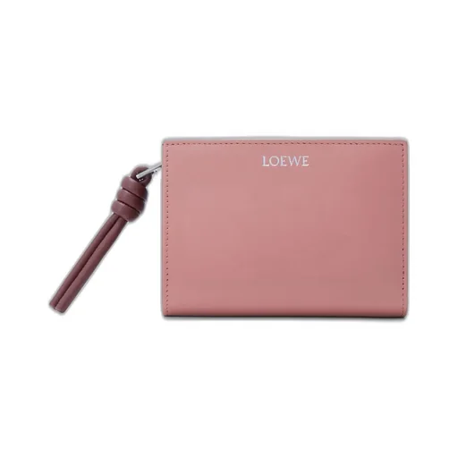 Knot Compact Wallet In Shiny Nappa Calfskin