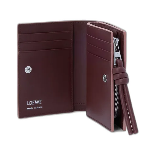 Knot Compact Wallet In Shiny Nappa Calfskin