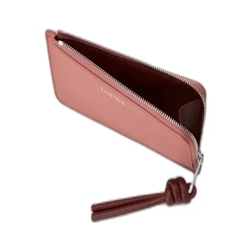 Knot Coin Cardholder In Shiny Nappa Calfskin