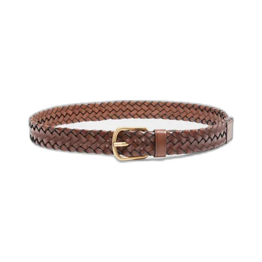 Chunky Woven Belt In Vegetable-Tanned Calfskin