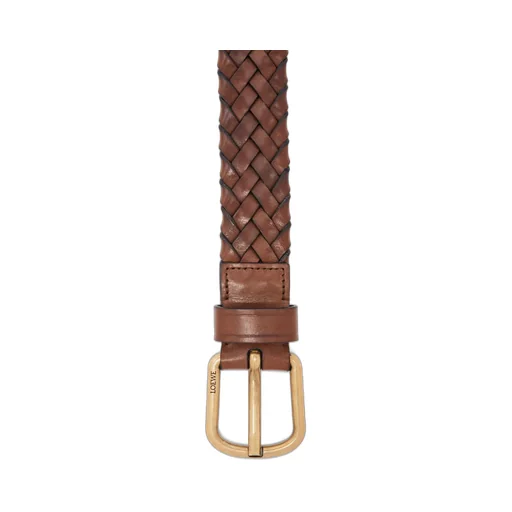 Chunky Woven Belt In Vegetable-Tanned Calfskin