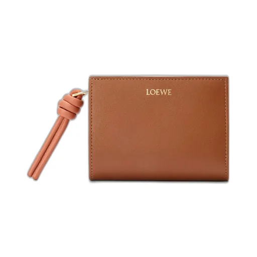 Knot Compact Wallet In Shiny Nappa Calfskin