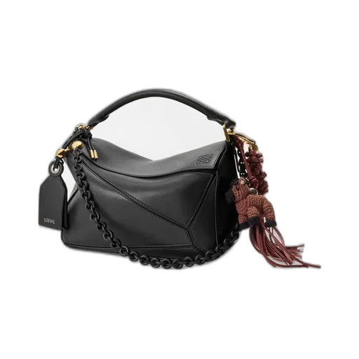 Braided Knot Charm In Calfskin