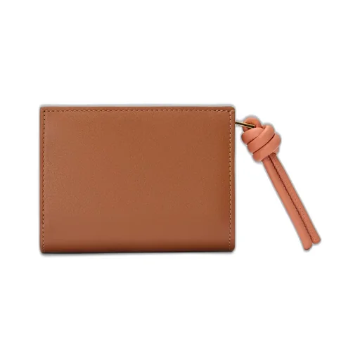 Knot Compact Wallet In Shiny Nappa Calfskin