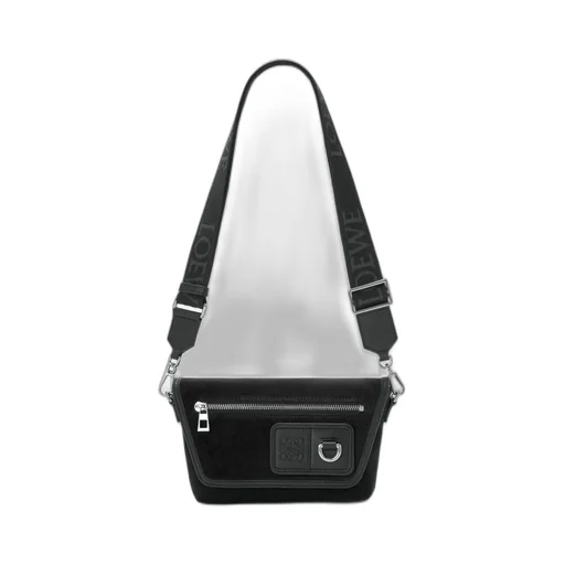 Mini Flex Messenger In Canvas And Suede