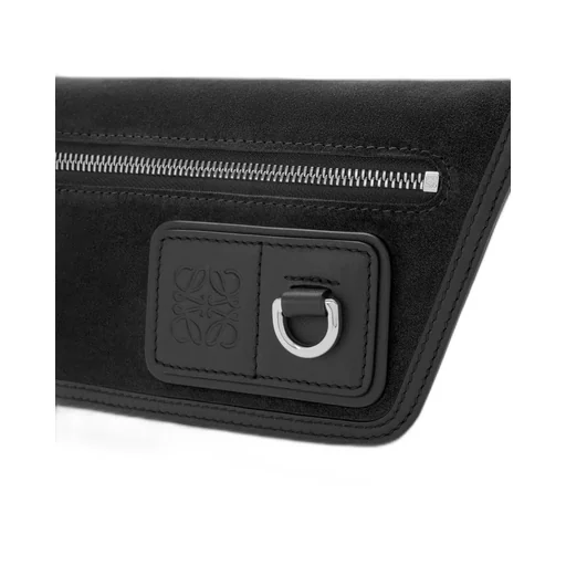 Mini Flex Messenger In Canvas And Suede