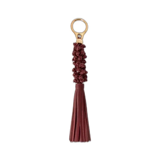 Braided Knot Charm In Calfskin