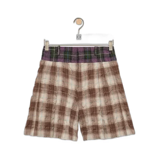 Shorts In Wool And Cotton