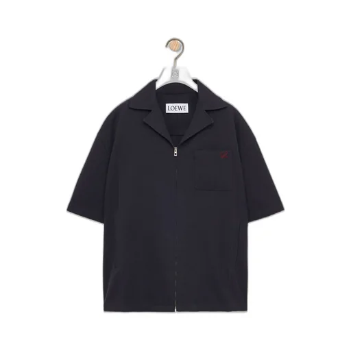 Short Sleeve Shirt In Wool