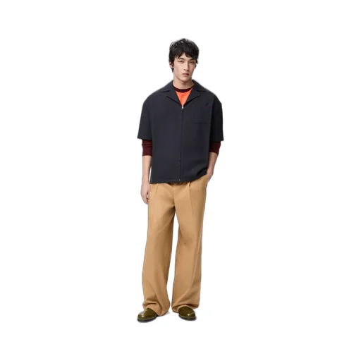 Short Sleeve Shirt In Wool