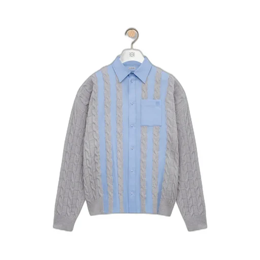 Hybrid Shirt In Cotton And Wool