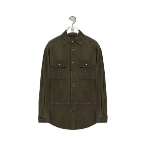 Overshirt In Suede Goatskin