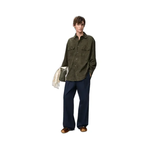 Overshirt In Suede Goatskin