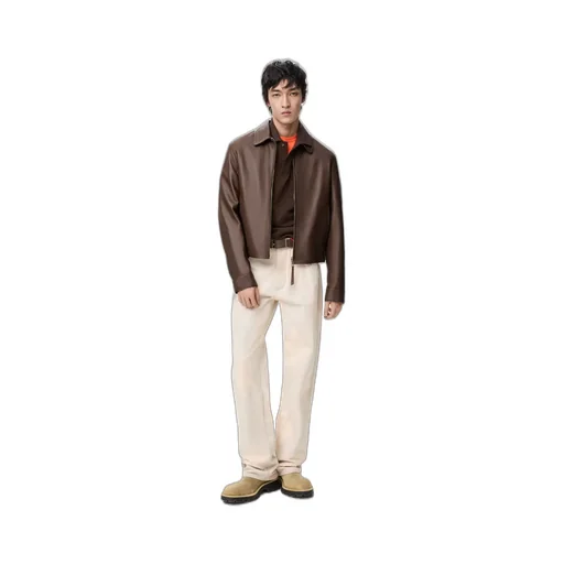 Zip-Up Jacket In Nappa Lambskin