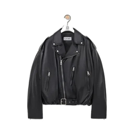 Balloon Biker Jacket In Nappa Lambskin
