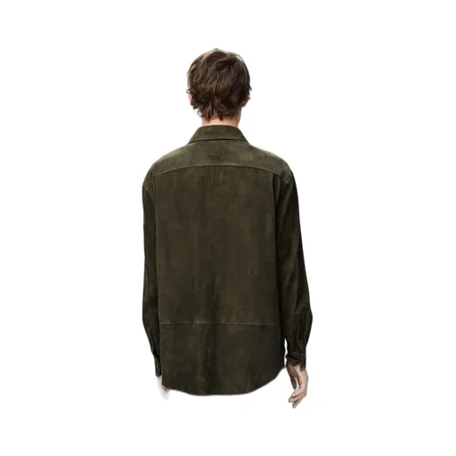 Overshirt In Suede Goatskin