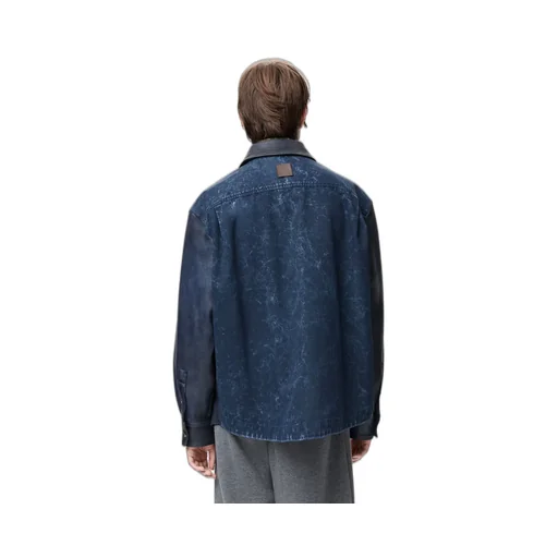 Overshirt In Nappa Lambskin And Cotton