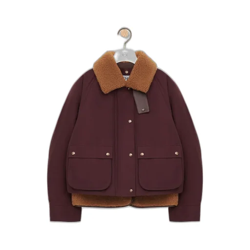 Puffer In Shearling And Cotton Blend