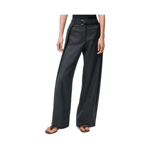 Belted Trousers In Wool