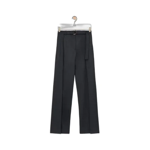 Belted Trousers In Wool