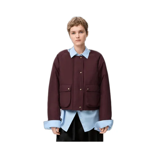 Puffer In Shearling And Cotton Blend
