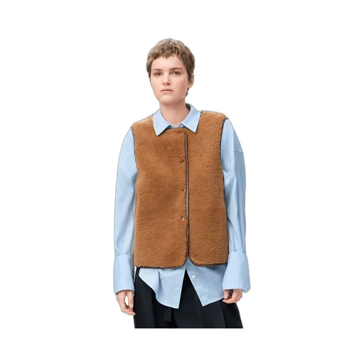 Puffer In Shearling And Cotton Blend