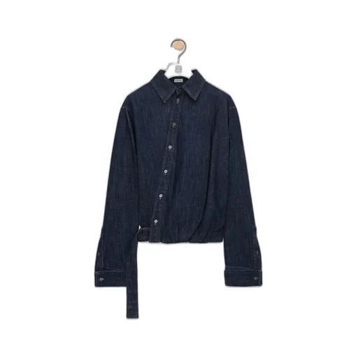 Draped Shirt In Denim