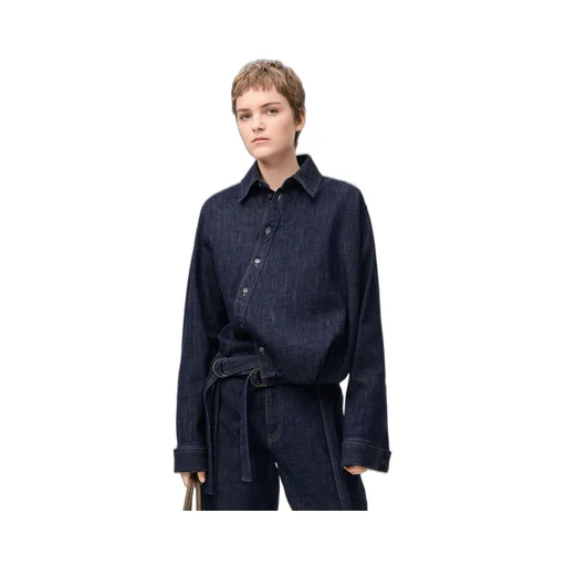 Draped Shirt In Denim