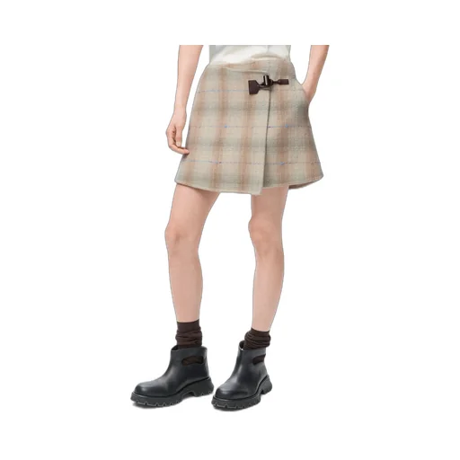Mini Skirt In Wool And Cashmere Blend