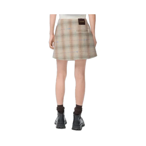Mini Skirt In Wool And Cashmere Blend