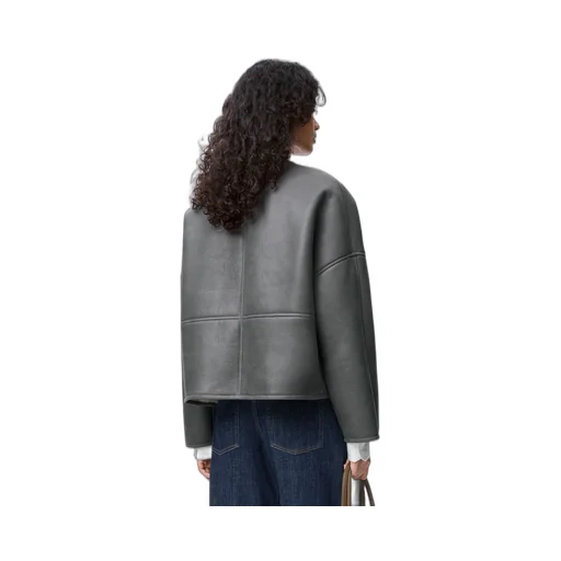 Pebble Cardigan In Shearling
