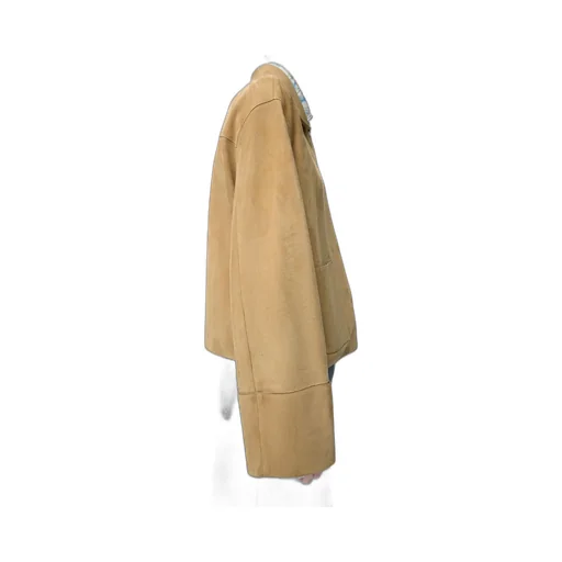 Turn-Up Jacket In Suede Lambskin