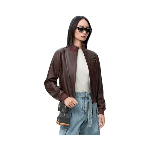 Cropped Jacket In Nappa Lambskin
