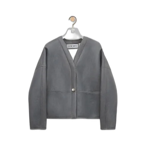 Pebble Cardigan In Shearling