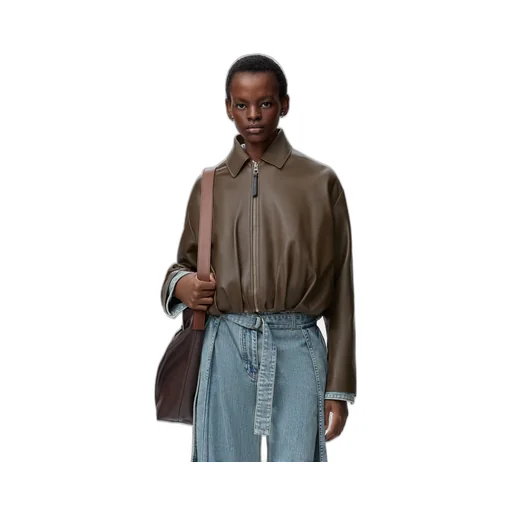 Draped Jacket In Nappa Calfskin