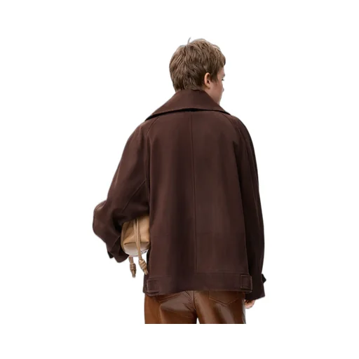 Bow Jacket In Suede Goatskin