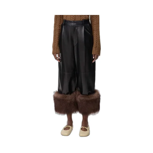 Turn-Up Trousers In Nappa Lambskin
